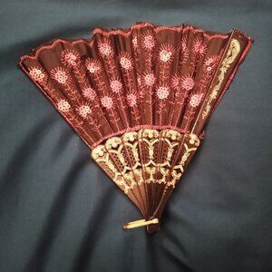 Decorative Fabric Embroidered Folding Handheld Fan